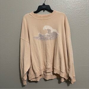 Wave Mock Neck Sweatshirt